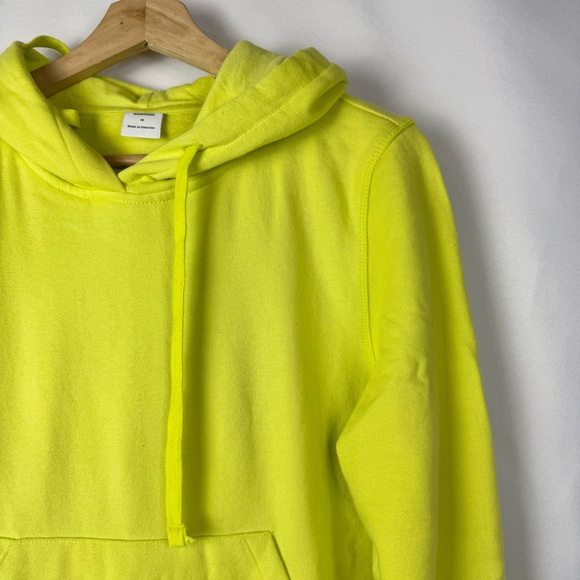 Amazon Essentials Bright Yellow Green Hoodie Sweatshirt M - Picture 3 of 4